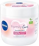NIVEA Creme Family Care (450 ml), Feuchtigkeitscreme mit 100% natürlichem Mandelöl und...