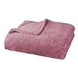 Delindo Lifestyle® Kuscheldecke Milano rosa, Mikrofaser Fleece-Decke, 220x240 cm XXL,...