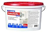 Baufan Latexfarbe classic 2,5 Liter | Nassabriebbeständig | weiß | für matte Innenanstriche |...