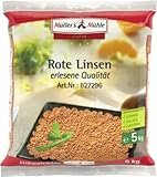 Rote Linsen 5kg Müllers Mühle | Vorteilspack für Gastronomie | Linsen Großpackung |...