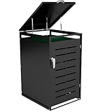 Mülltonnenbox 1er 240L, großes Fassungsvermögen, Mülltonnenverkleidung mit rostbeständiger...