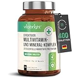 Multivitamin Tabletten Hochdosiert - 400 Tagedosis Vitamine, Mineralien & Ergänzungsmittel A-Z...