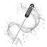 Digital Küchenthermometer, mit Batterie, Digitales Thermometer für Lebensmittel mit langen Sonden,...