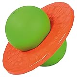 EDUPLAY 170387 Planeten-Hüpfball, Scheibe: Ø 45 cm, grün/orange