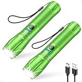 Blukar LED Taschenlampe Aufladbar, Extrem Helle Zoombares Taschenlampen mit 5 Lichtmodi und Langer...