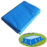 Junhui Poolunterlage Rechteckig Pool, Pool Grundtuch, Pool Schwimmbecken Matte Bodenmatte,...