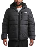 Reebok Herren-Winterjacke – schwerer Sherpa-Futter, Puffer-Parka, Herren-Wintermantel, isoliert,...