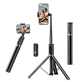 ATUMTEK Bluetooth 140CM Selfie-Stick Stativ Ausziehbares All-in-One-Telefonstativ aus Aluminium mit...