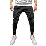 Aosufei Herren-Jogginghose, lässig, bequem, zerrissene Jogginghose, Skinny, Harems,...