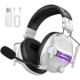WESEARY Bluetooth Kopfhörer, 2,4G Wireless Gaming Headset mit Mikrofon für PS5, PS4, PC, Switch,...