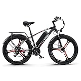 VOZCVOX Elektrofahrrad Pedelec 26 Zoll Ebike Mountainbike Damen Herren Schwarz Cityräder mit...