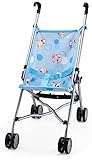 Bayer Design 30134AA Puppen Buggy, faltbar, mit Doppelrädern, blau