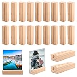 TOSAVGA 20 Stück Kartenhalter Holz,Tischkartenhalter Fotohalter Postkartenhalter Holz für...