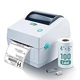 HotLabel Thermoetikettendrucker 4x6 Thermodrucker Versandetiketten Drucker Desktop Etikettendrucker...