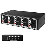 Aicharynic Audio Switcher, Audio Umschalter 4 In 1 Out, Audio Switch 3,5 Mm Aux + RCA L/R,...
