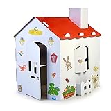 FEBER - Carton House, großes Spielhaus aus Karton für Kinder, zum Bemalen, Ausmalen und Spielen,...