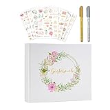 Gästebuch für Hochzeit – -Goldalbum mit Goldbeschichtung | Gästebuch für Brautparty und...