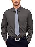 COOFANDY Hemd Herren Langarm Anzug Hemd Business Stretch Hemden Kent-Kragen Oberhemden Herrenhemden...