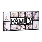Relaxdays Bilderrahmen Familie, Fotorahmen für 10 Bilder, Collage Family zum Hinhängen, HBT: 36,5...