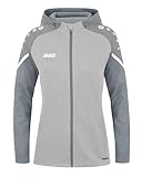 JAKO Damen Kapuzenjacke Performance, Soft Grey/Steingrau, 40