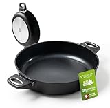 Squality Sauteuse Pfanne 32 cm Doppelgriff – PFAS-freie Antihaft Pfanne aus Dänemark | Ofenfest...