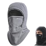 Rociveya Plüsch Sturmhaube Mütze 3-in-1 Convertible, Fleece Balaclava Wintermütze Thermo...