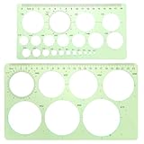 JIYIN 2 Stück Kreisschablone zum Zeichnen, Lochschablone Kreis Schablone Vorlag Quilling Schablone...