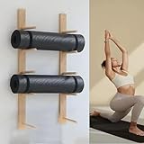 Wandmontiertes Aufbewahrungsregal für Yogamatte, Schweberegal aus Holz, für Fitnessstudio,...