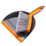 UKCOCO Kleiner Besen und Kehrschaufel aus Kunststoff Biegsamer Griff Weiche Borsten Kleines...