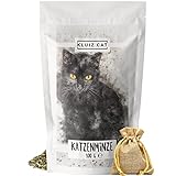 KLUIZ CAT - XXXL 100 Gramm Katzenminze getrocknet mit nachfüllbarem Säckchen I Catnip Katzenminze...