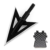 SHARROW 12pcs Pfeilspitzen Jagdspitzen 100 Grains 2 Klingen mit Broadhead Box für Carbonpfeile...