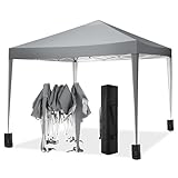 TOOLUCK Pavillon 3x3m Wasserdicht Stabil Faltpavillon Pop up Gartenpavillon Partyzelt Bierzelt...