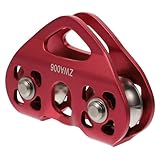 ABOOFAN Doppelachsiges Schlaufensystem Robustes Verschleißfestes Outdoor Hebepulley für Kletter...
