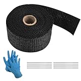 5M Hitzeschutz Auspuff Band, Motorrad Auspuff Auspuffband, Hitzeschutzband Auspuff Schwarz mit...
