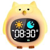 HOTUT Kinder Lichtwecker,Schlaftrainer Kinder mit Nachtlichtern,6 White Noise Kinderwecker,Digitaler...