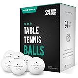 PRO SPIN Tischtennisbälle -Weiße Tischtennisbällen 3 Sterne 40+ (24er-Pack) | Hochwertige...