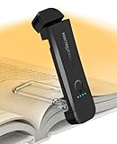 HIONXMGA Leselampe Buch Klemme, Augenschonende Leselampe Buch,3 Farben & Stufenlosem Dimmen,...