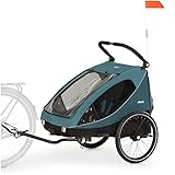 hauck 2in1 Fahrradanhänger & Buggy für 2 Kinder ab 6 Monaten bis 120 cm oder 22 kg Dryk Duo inkl....