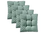 Traumnacht Stuhlkissen Cozy 4er Set, Bequeme Sitzkissen für Gartenstuhl, Küche oder Esszimmer,...