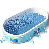 Schwimmbad ausklappbar, Non Inflatable Frame Swimming Pool Heavy Duty Above Ground 2.1m/7ft and...