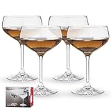Spiegelau 4-teiliges Cocktailschalen-Set, Champagnerschale/Coupette Glas, Kristallglas, 235 ml,...