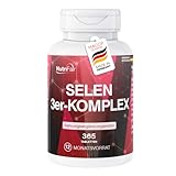 Selen 3-er Komplex - 365 Tabletten mit je 200µg - Komplex aus Selenhefe, Selenmethionin und...