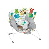 Bright Starts, Playful Paradise Babywippe Babyschaukel mit beruhigender Vibration und Spielzeug,...