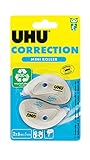 UHU Correction Roller Mini, Handliche Korrekturroller zum schnellen, sauberen und zeilengenauen...