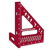 Yidueace Zimmermannswinkel | Zimmermanns Gehrungswinkel mit Lochfunktion | Winkelmesser 22,5-90 Grad...