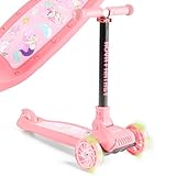 FableKids Kinderscooter Cityroller Tretroller Flamingo Scooter höhenverstellbar | klappbar |...