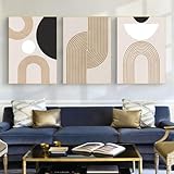 HMDKHI Modernes Geometrisches Linienbild, Abstrakter Bildsatz Wohnzimmer Schlafzimmer Poster Tapete...
