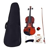 Bonnlo Violinenset in 4/4-Größe für Anfänger/Erwachsene/Kinder, Geige mit Etui, Bogensehne,...