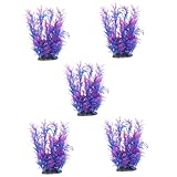 Happyyami 5St Aquarienlandschaft kunstpflanze kunstplflanze Aquariendekoration groß Plastikpflanzen...