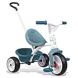 Smoby - Be Move blau - Kinderdreirad mit Schubstange, Sitz mit Sicherheitsgurt, Metallrahmen,...